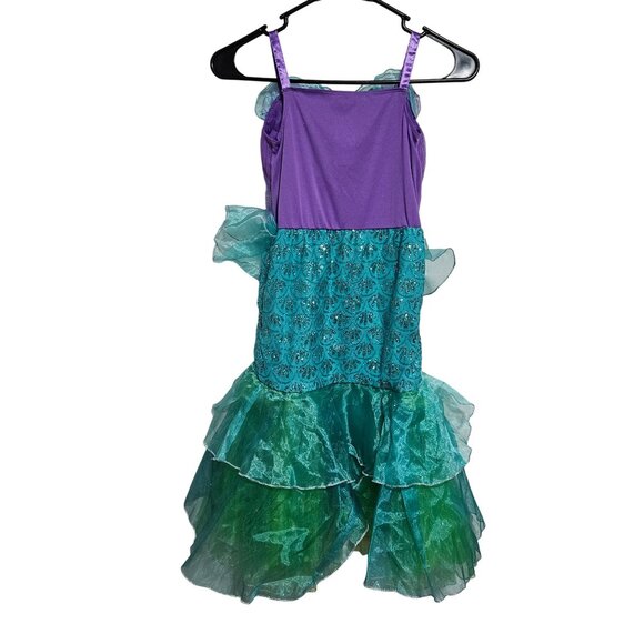 Disney Castle Collection Princess Ariel Mermaid Dress Size 5/6 Costume Layered - Picture 2 of 7